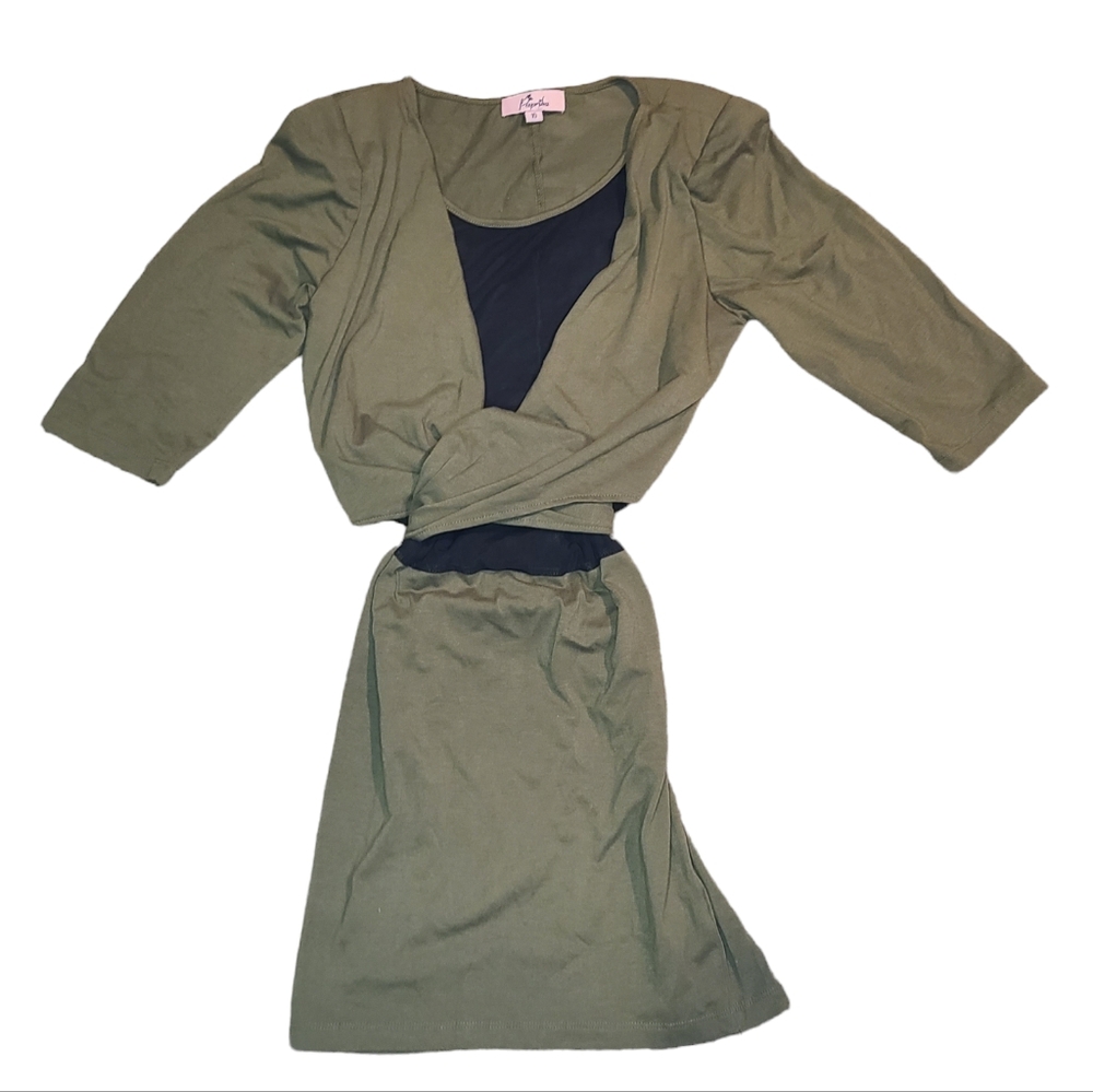 Paprika Olive Green Dress